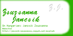 zsuzsanna jancsik business card